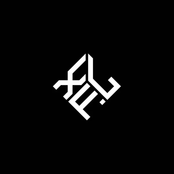 Xfl Дизайн Логотипу Літер Чорному Тлі Xfl Творчі Ініціали Букви — стоковий вектор