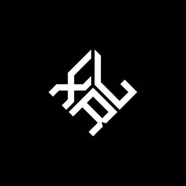 Σχεδιασμός Λογότυπου Γραμμάτων Xrl Μαύρο Φόντο Xrl Δημιουργικό Πρωτότυπο Γράμμα — Διανυσματικό Αρχείο