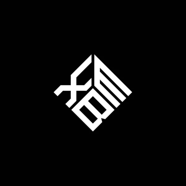 Diseño Del Logotipo Letra Xbm Sobre Fondo Negro Xbm Iniciales — Archivo Imágenes Vectoriales