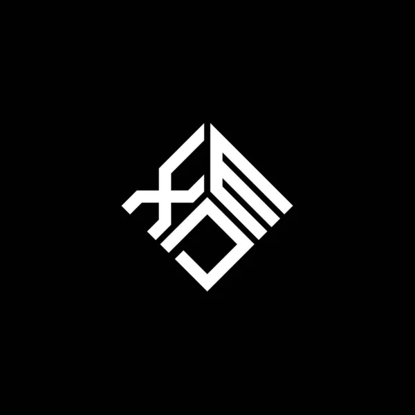 Xdm Bokstavlogoer Svart Bakgrunn Xdm Creative Initials Letter Logo Konsept – stockvektor