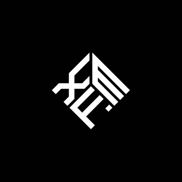 Xfm Letter Logo Design Black Background Xfm Creative Initials Letter — Stock Vector