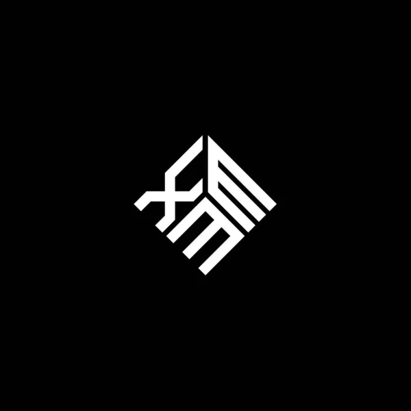 Siyah Arkaplanda Xmm Harf Logosu Tasarımı Xmm Yaratıcı Harflerin Baş — Stok Vektör