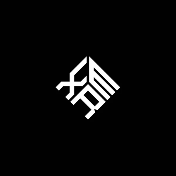 Xrm Bokstavlogoer Svart Bakgrunn Xrm Creative Initials Letter Logo Konsept – stockvektor