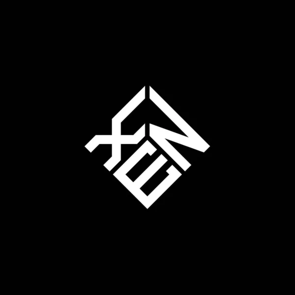 Σχεδιασμός Λογότυπου Γραμμάτων Xen Μαύρο Φόντο Έννοια Λογοτύπου Δημιουργικά Αρχικά — Διανυσματικό Αρχείο