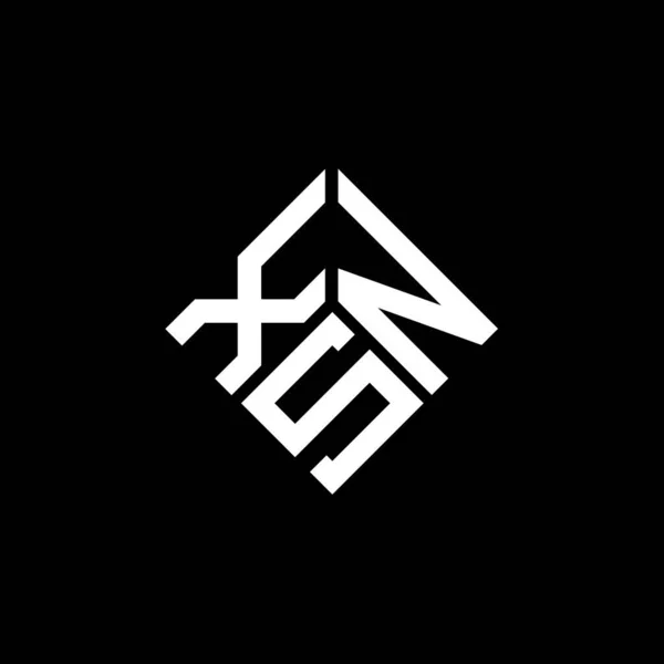 Logo Lettre Xsn Design Sur Fond Noir Xsn Initiales Créatives — Image vectorielle