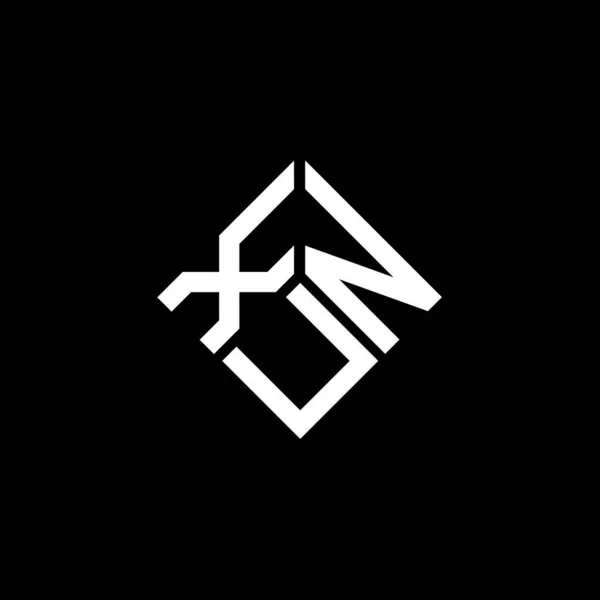 Розробка Логотипу Xun Чорному Тлі Творчі Ініціали Xun Мають Поняття — стоковий вектор