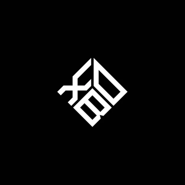 Siyah Arka Planda Xbo Harf Logosu Tasarımı Xbo Yaratıcı Harf — Stok Vektör