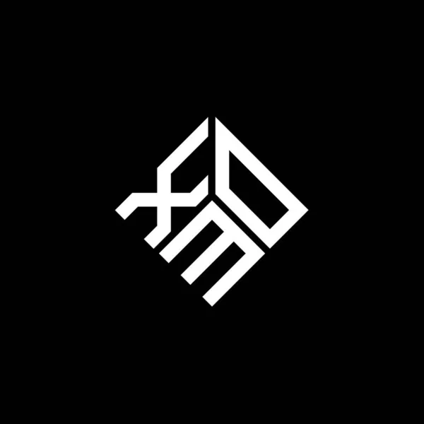 Xmo Letter Logo Design Auf Schwarzem Hintergrund Xmo Kreative Initialen — Stockvektor