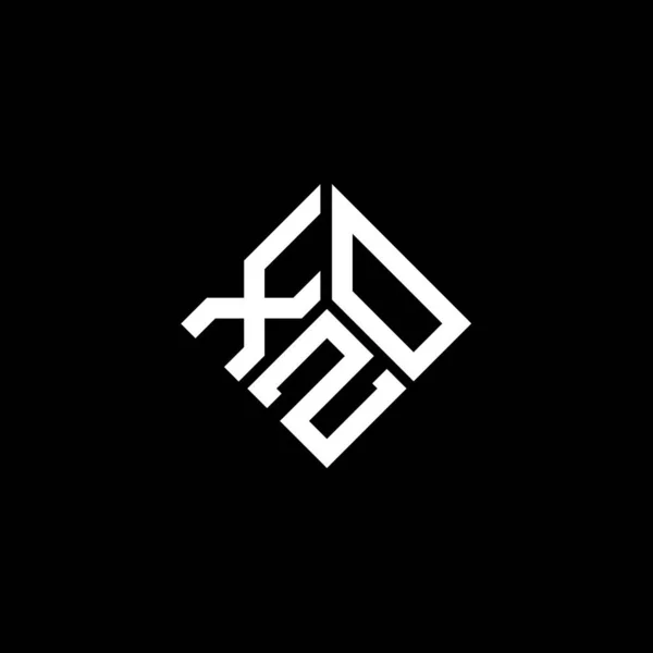Xzo Design Logotipo Carta Fundo Preto Xzo Iniciais Criativas Conceito —  Vetores de Stock