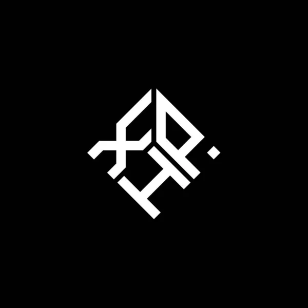 ブラックを基調としたXhpレターロゴデザイン Xhpクリエイティブイニシャルレターロゴコンセプト Xhpレターデザイン — ストックベクタ