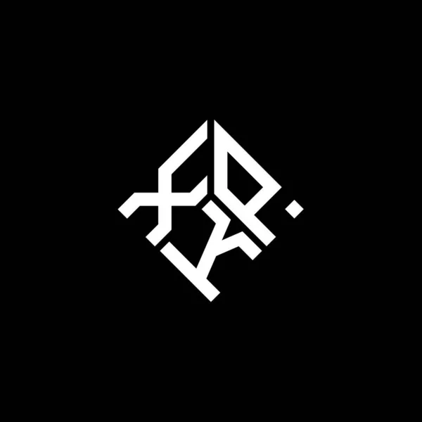 Σχεδιασμός Λογότυπου Γραμμάτων Xkp Μαύρο Φόντο Έννοια Λογοτύπου Δημιουργικά Αρχικά — Διανυσματικό Αρχείο