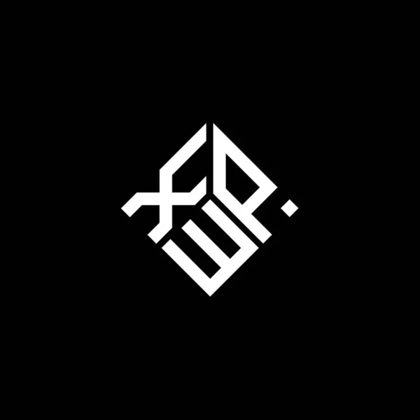 Modèle Logo Lettre Xwp Sur Fond Noir Xwp Initiales Créatives — Image vectorielle