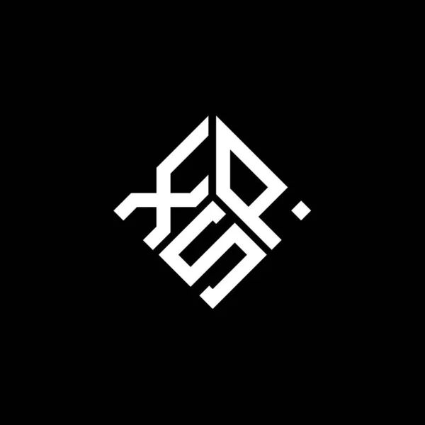 ブラックを基調としたXspレターロゴデザイン Xspクリエイティブイニシャルレターロゴコンセプト Xsp文字デザイン — ストックベクタ