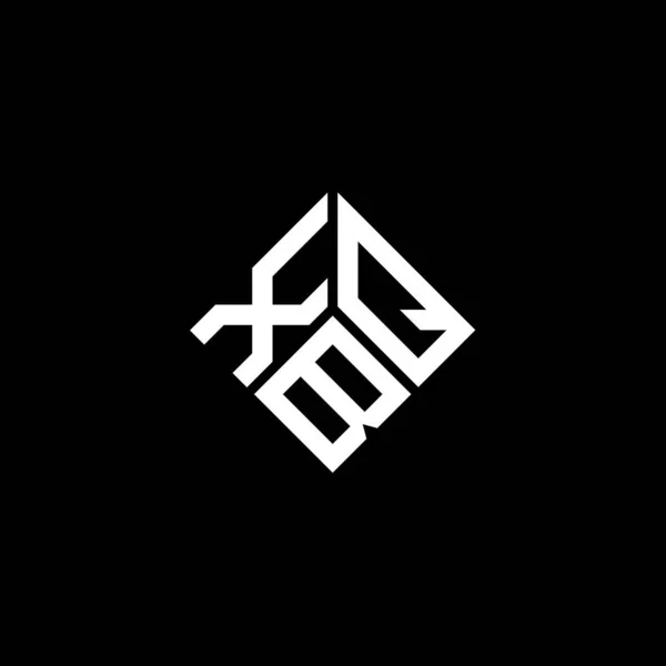 Desain Logo Huruf Xbq Pada Latar Belakang Hitam Xbq Kreatif - Stok Vektor