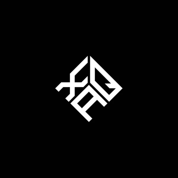 Xaq Letter Logo Design Black Background Xaq Creative Initials Letter — Stock Vector