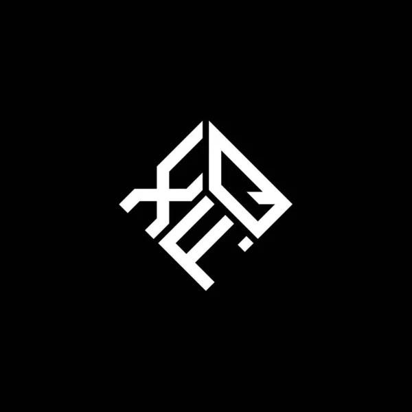 Modèle Logo Lettre Xfq Sur Fond Noir Xfq Initiales Créatives — Image vectorielle