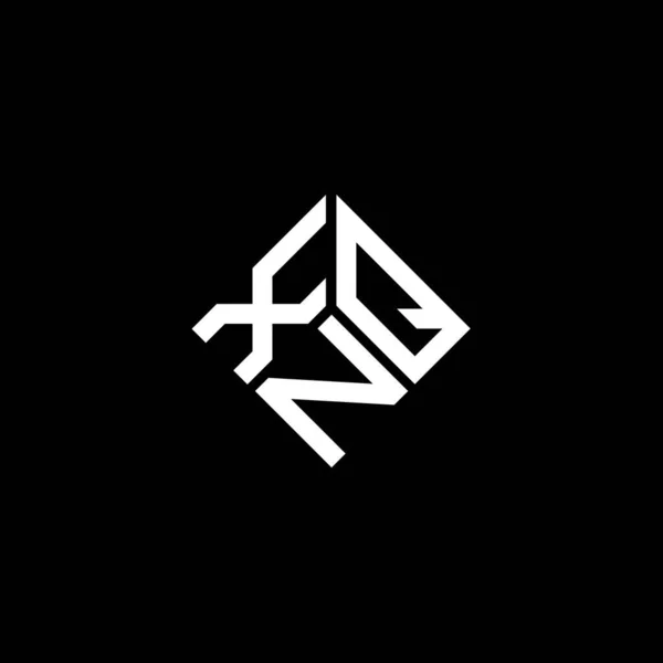 Design Logo Literei Xnq Fundal Negru Xnq Creativ Inițiale Concept — Vector de stoc