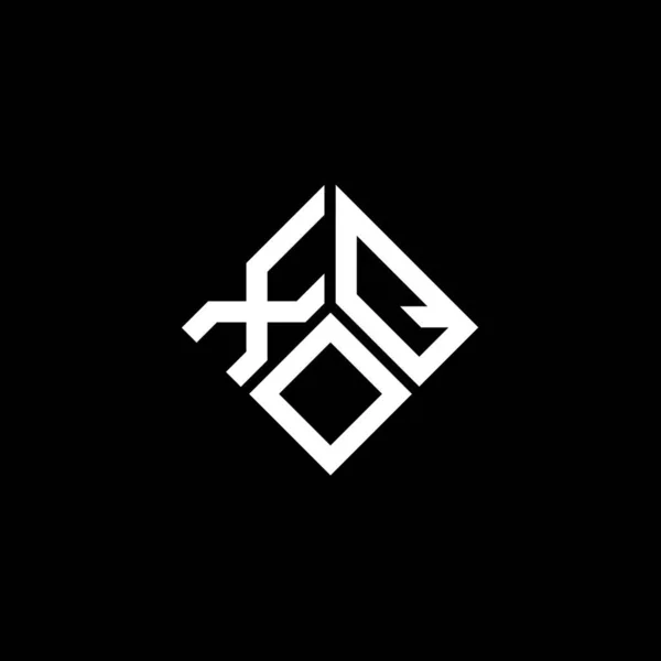 Diseño Del Logotipo Letra Xoq Sobre Fondo Negro Xoq Iniciales — Archivo Imágenes Vectoriales