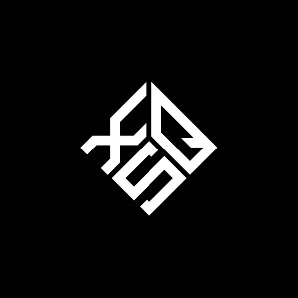 Projekt Logo Litery Xsq Czarnym Tle Kreatywne Inicjały Xsq Koncepcja — Wektor stockowy