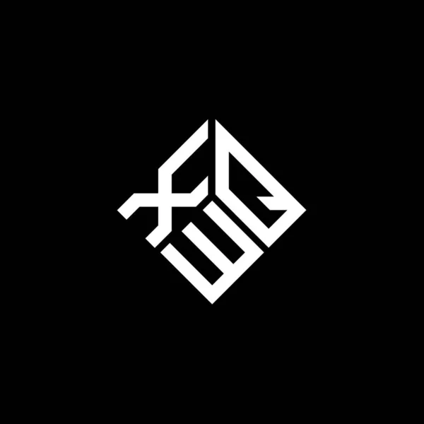 Xwq Design Logotipo Carta Fundo Preto Xwq Iniciais Criativas Conceito — Vetor de Stock