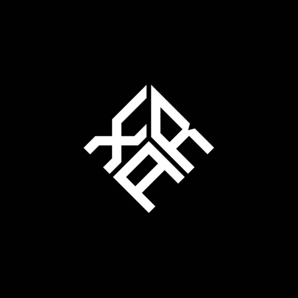 Diseño Del Logotipo Letra Xar Sobre Fondo Negro Xar Iniciales — Archivo Imágenes Vectoriales