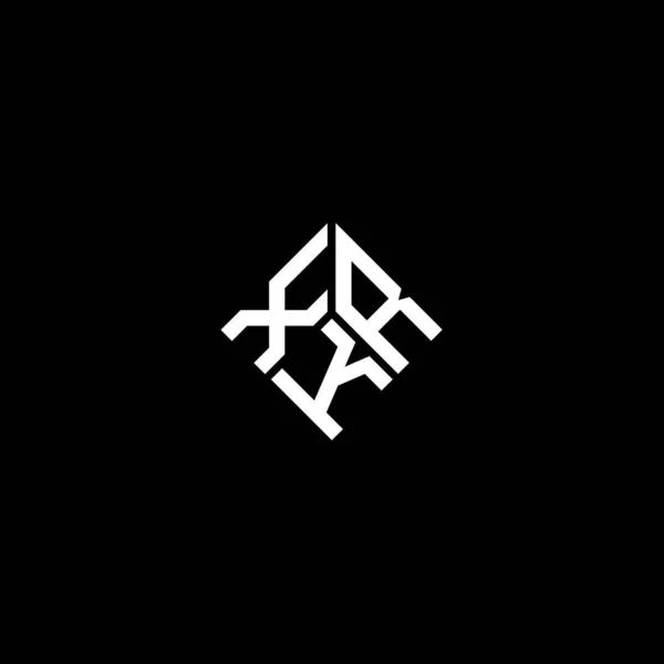 Дизайн Логотипа Xkr Чёрном Фоне Концепция Логотипа Буквенными Инициалами Xkr — стоковый вектор