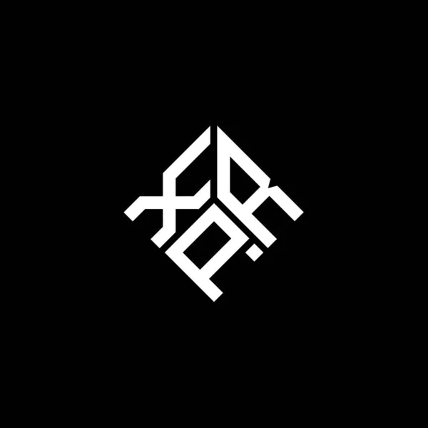 Xpr Letter Logo Design Auf Schwarzem Hintergrund Xpr Kreative Initialen — Stockvektor