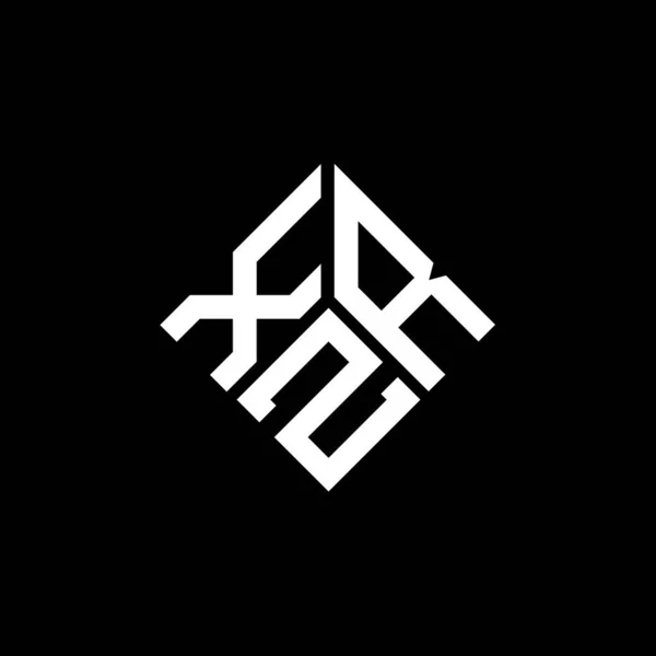 Σχεδιασμός Λογότυπου Γραμμάτων Xzr Μαύρο Φόντο Δημιουργικά Αρχικά Xzr Έννοια — Διανυσματικό Αρχείο
