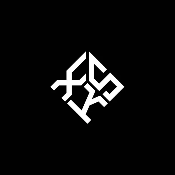 Xks Literă Logo Design Fundal Negru Xks Creativ Inițiale Concept — Vector de stoc