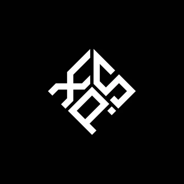 Σχεδιασμός Λογότυπου Γραμμάτων Xps Μαύρο Φόντο Δημιουργικά Αρχικά Xps Έννοια — Διανυσματικό Αρχείο