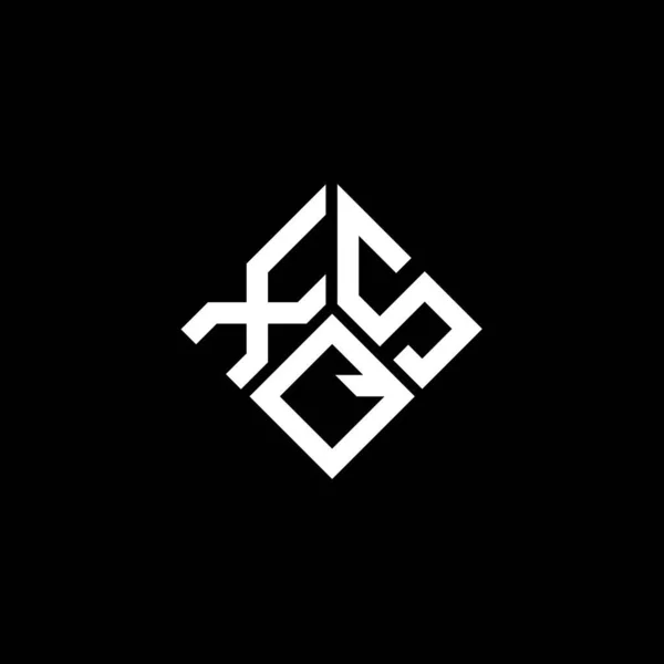 Modèle Logo Lettre Xqs Sur Fond Noir Xqs Initiales Créatives — Image vectorielle