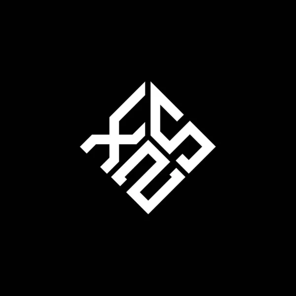 Дизайн Логотипа Xzs Черном Фоне Концепция Логотипа Xzs Creative Initials — стоковый вектор
