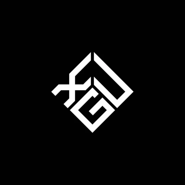ブラックを基調としたXguのレターロゴデザイン Xguクリエイティブイニシャルレターロゴコンセプト Xgu文字デザイン — ストックベクタ
