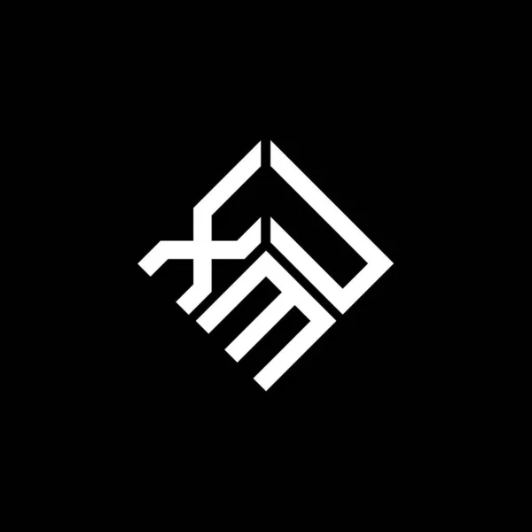 Xmu Letter Logo Design Black Background Xmu Creative Initials Letter — Vetor de Stock