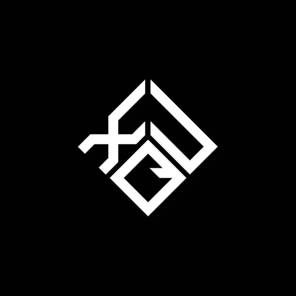 Xqu Letter Logo Design Black Background Xqu Creative Initials Letter — 图库矢量图片