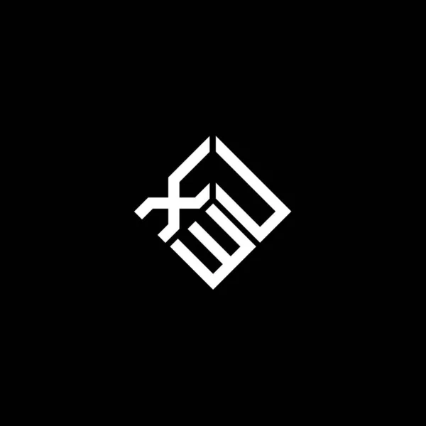 ブラックを基調としたXwuレターロゴデザイン Xwuクリエイティブイニシャルレターロゴコンセプト Xwu文字デザイン — ストックベクタ