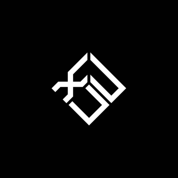 Xuu Buchstabe Logo Design Auf Schwarzem Hintergrund Xuu Kreative Initialen — Stockvektor