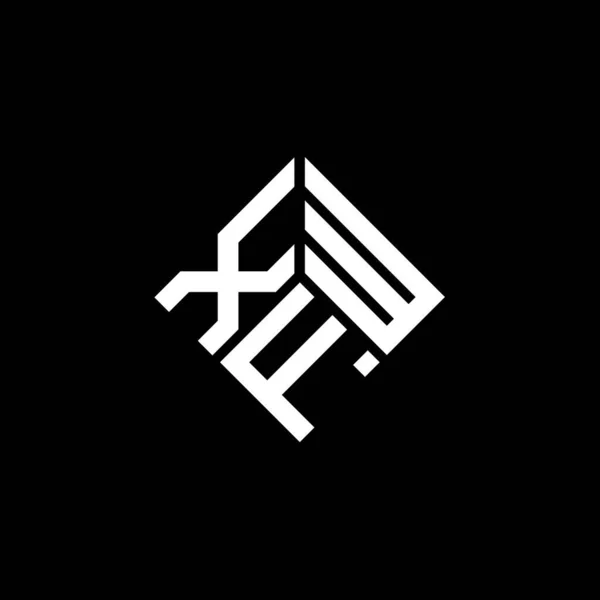 Дизайн Логотипа Xfw Чёрном Фоне Концепция Логотипа Xfw Creative Initials — стоковый вектор