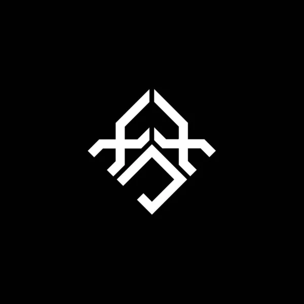 Xjx Buchstabe Logo Design Auf Schwarzem Hintergrund Xjx Kreative Initialen — Stockvektor