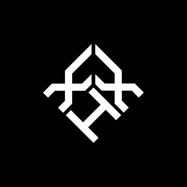 Xhx Lettera Logo Design Sfondo Nero Xhx Creativo Iniziali Lettera — Vettoriale Stock