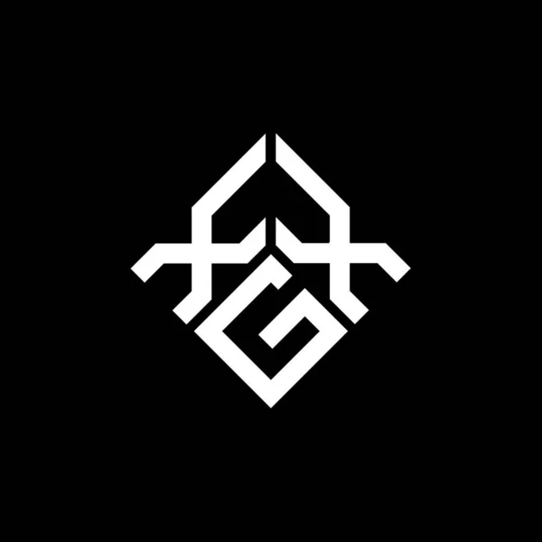 Diseño Del Logotipo Letra Xgx Sobre Fondo Negro Xgx Iniciales — Vector de stock