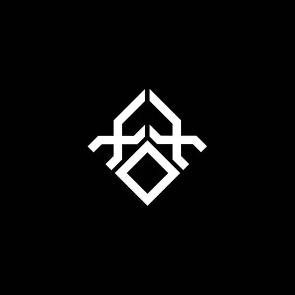 Modèle Logo Lettre Xox Sur Fond Noir Xox Initiales Créatives — Image vectorielle