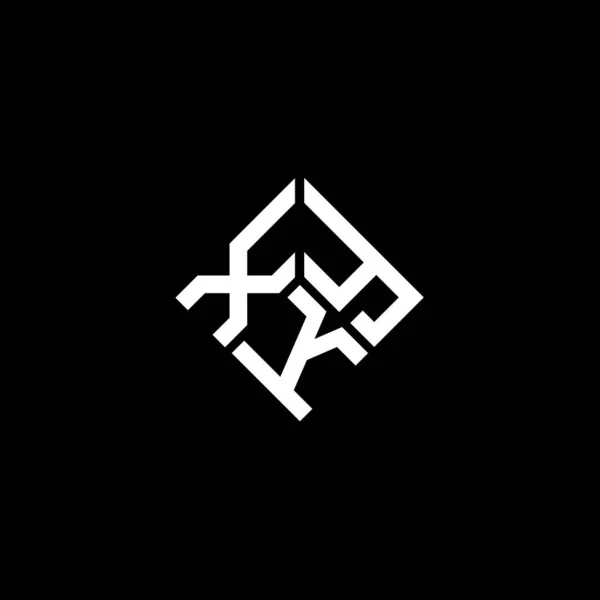 Diseño Del Logotipo Letra Xky Sobre Fondo Negro Xky Iniciales — Archivo Imágenes Vectoriales