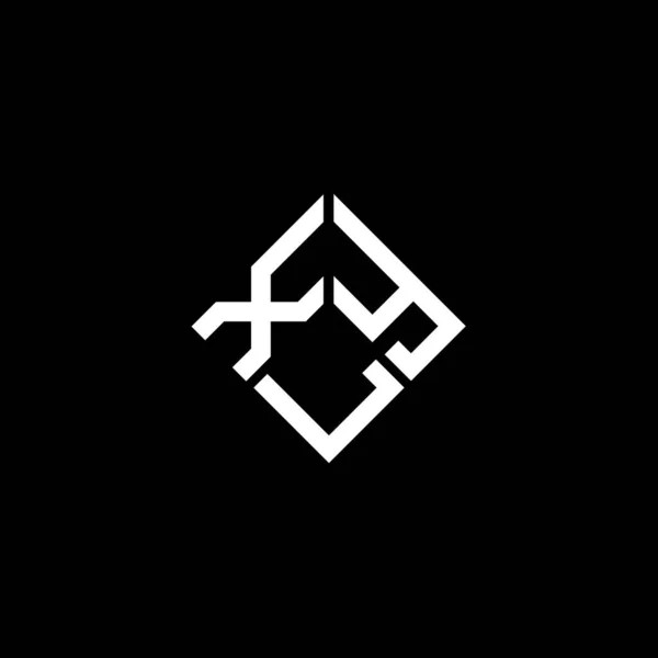Xly Buchstabe Logo Design Auf Schwarzem Hintergrund Xly Kreative Initialen — Stockvektor