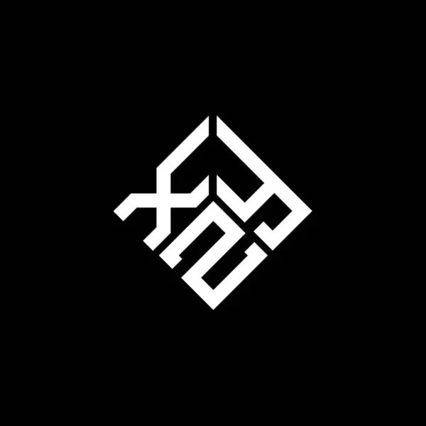 Xzy Buchstabe Logo Design Auf Schwarzem Hintergrund Xzy Kreative Initialen — Stockvektor