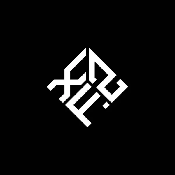 Xfz字母标识在黑色背景上的设计 Xfz创意首字母首字母标识概念 Xfz字母设计 — 图库矢量图片