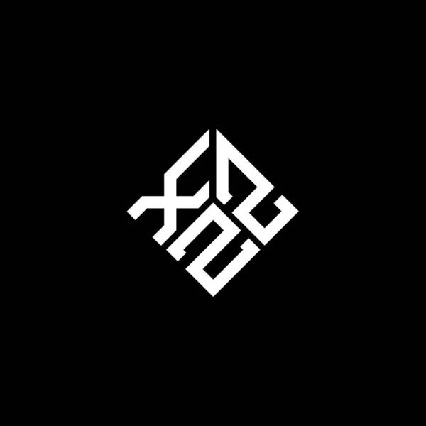 Diseño Del Logotipo Letra Xzz Sobre Fondo Negro Xzz Iniciales — Archivo Imágenes Vectoriales