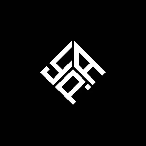 Ypa Lettre Logo Design Sur Fond Noir Ypa Initiales Créatives — Image vectorielle