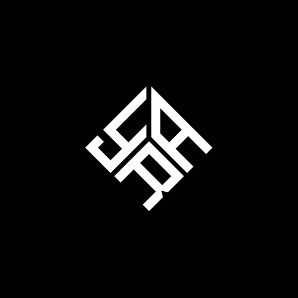 Diseño Del Logotipo Letra Yra Sobre Fondo Negro Yra Iniciales — Vector de stock