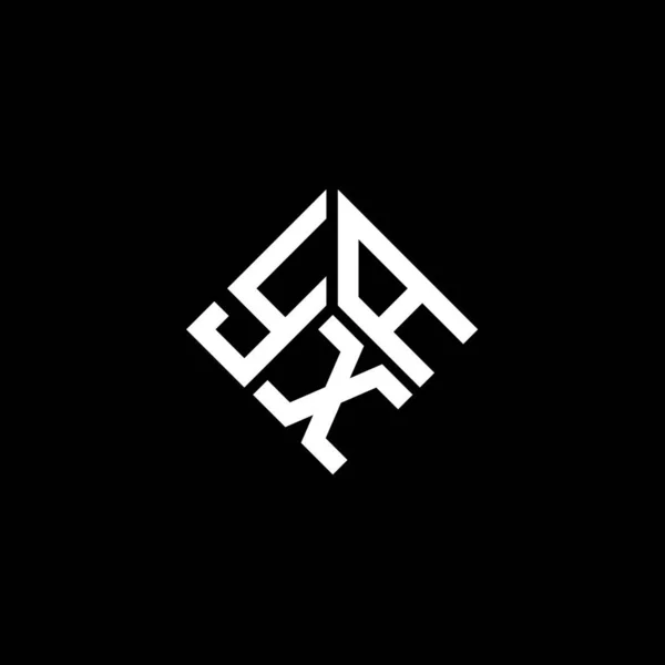 Diseño Del Logotipo Letra Yxa Sobre Fondo Negro Yxa Iniciales — Vector de stock